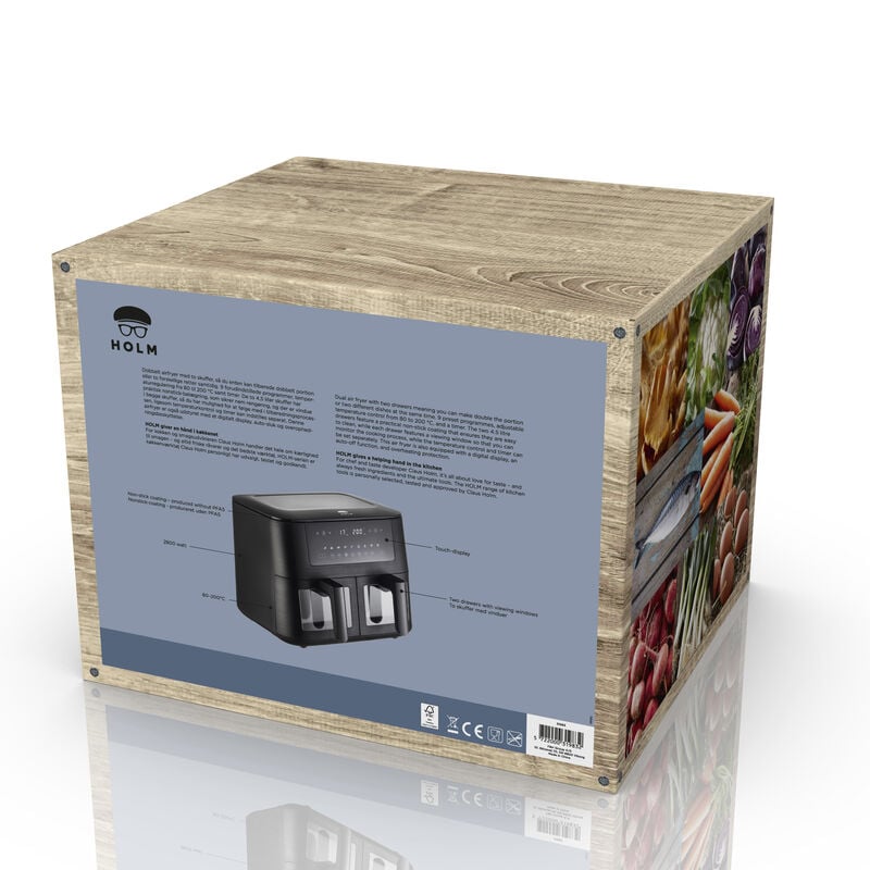 Dobbelt airfryer 2800 watt Dobbelt airfryer 2800 watt