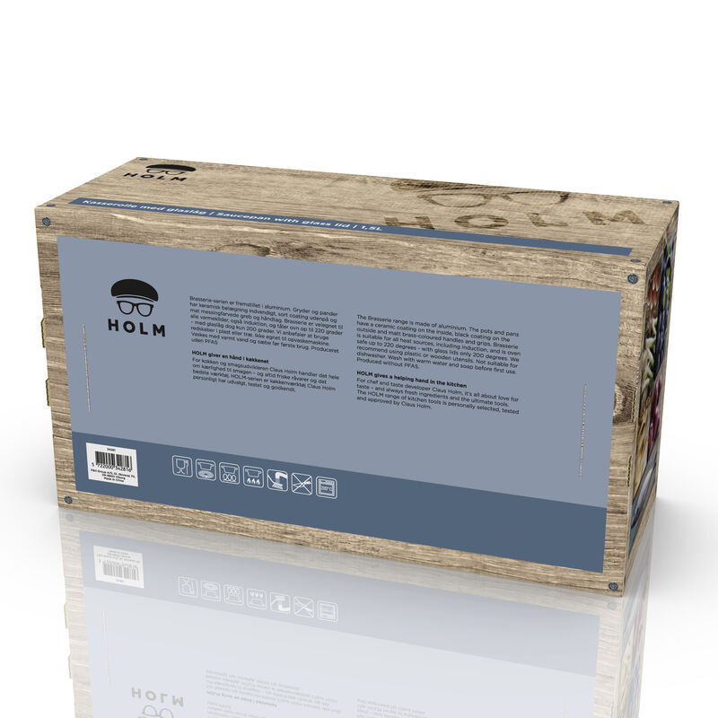 Brasserie Kasserolle med glasl&aring;g