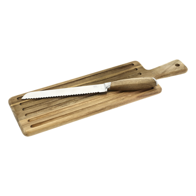 Skærebræt med brødkniv Skærebræt med brødkniv