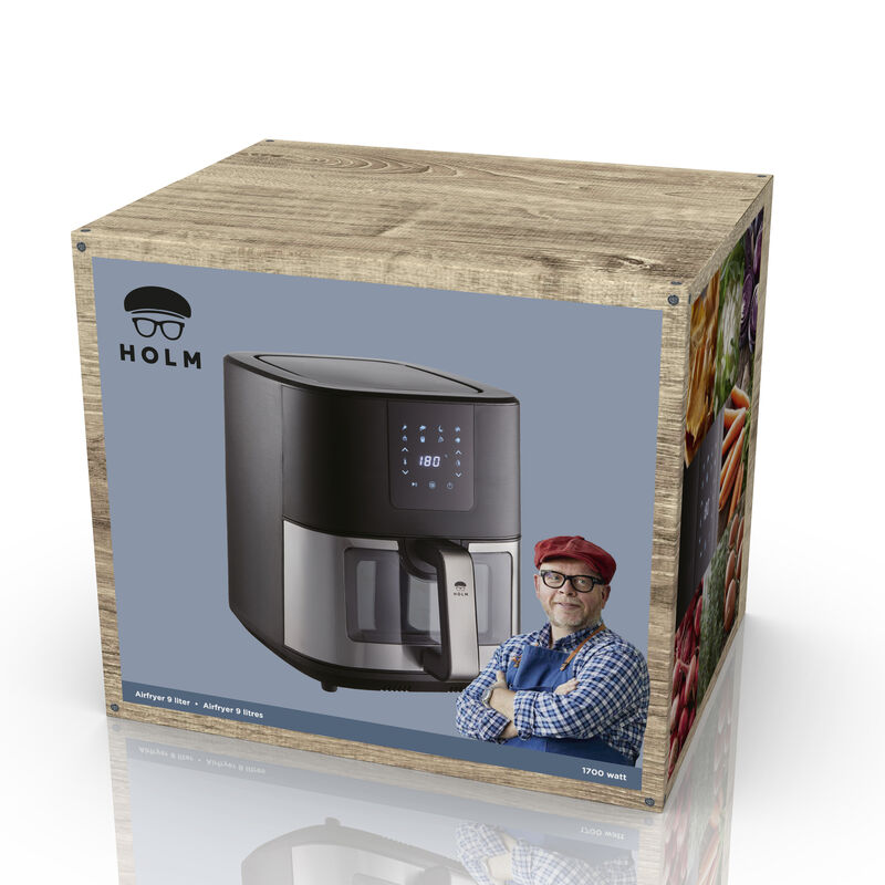 Airfryer med vindue 1700 watt