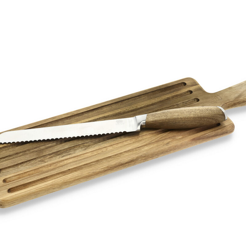 Skærebræt med brødkniv Skærebræt med brødkniv