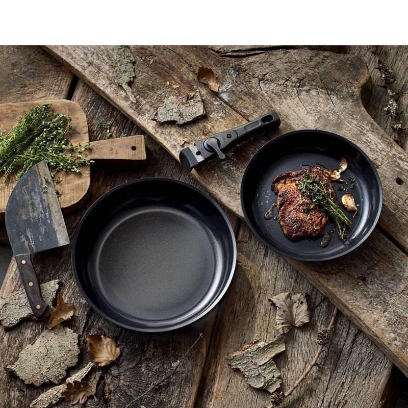 Stegepandesæt aftagel. håndtag