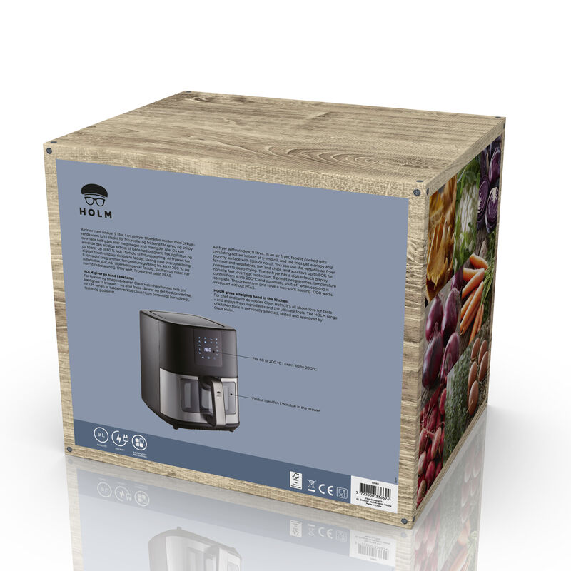 Airfryer med vindue 1700 watt