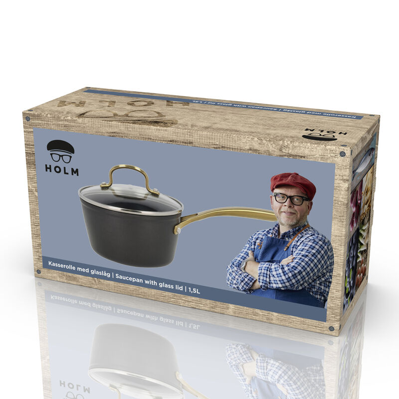 Brasserie Kasserolle med glasl&aring;g