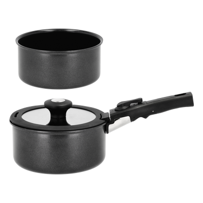 Grydesæt m aftageligt håndtag