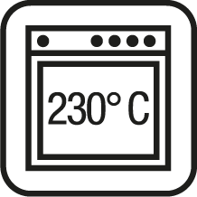 Ovnfast op til 230° C Ovnfast op til 230° C